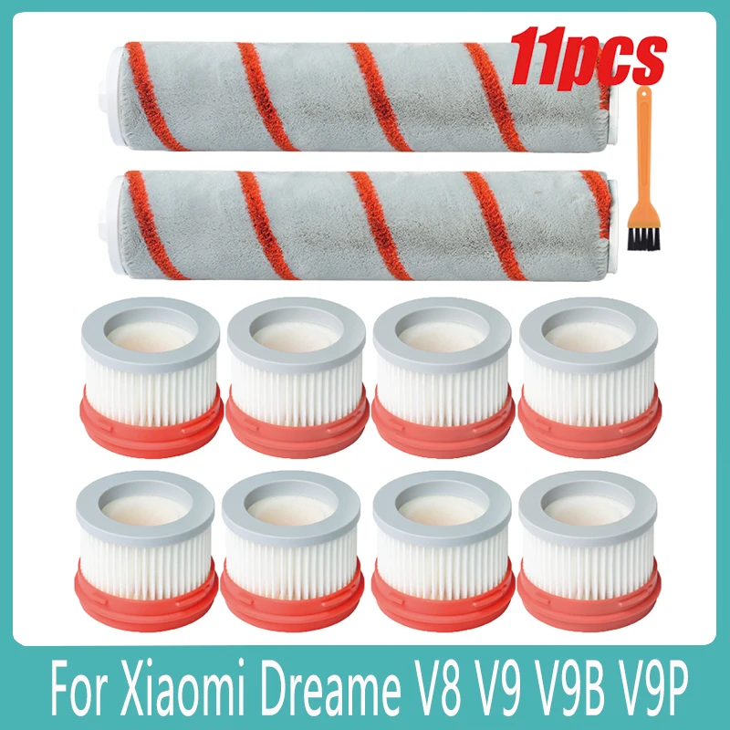 

For Xiaomi Dreame V8 V9 V9B V9P V10 V11 H11 MAX Wireless Vacuum Cleaner Hepa Filter Plush Rolling Brush