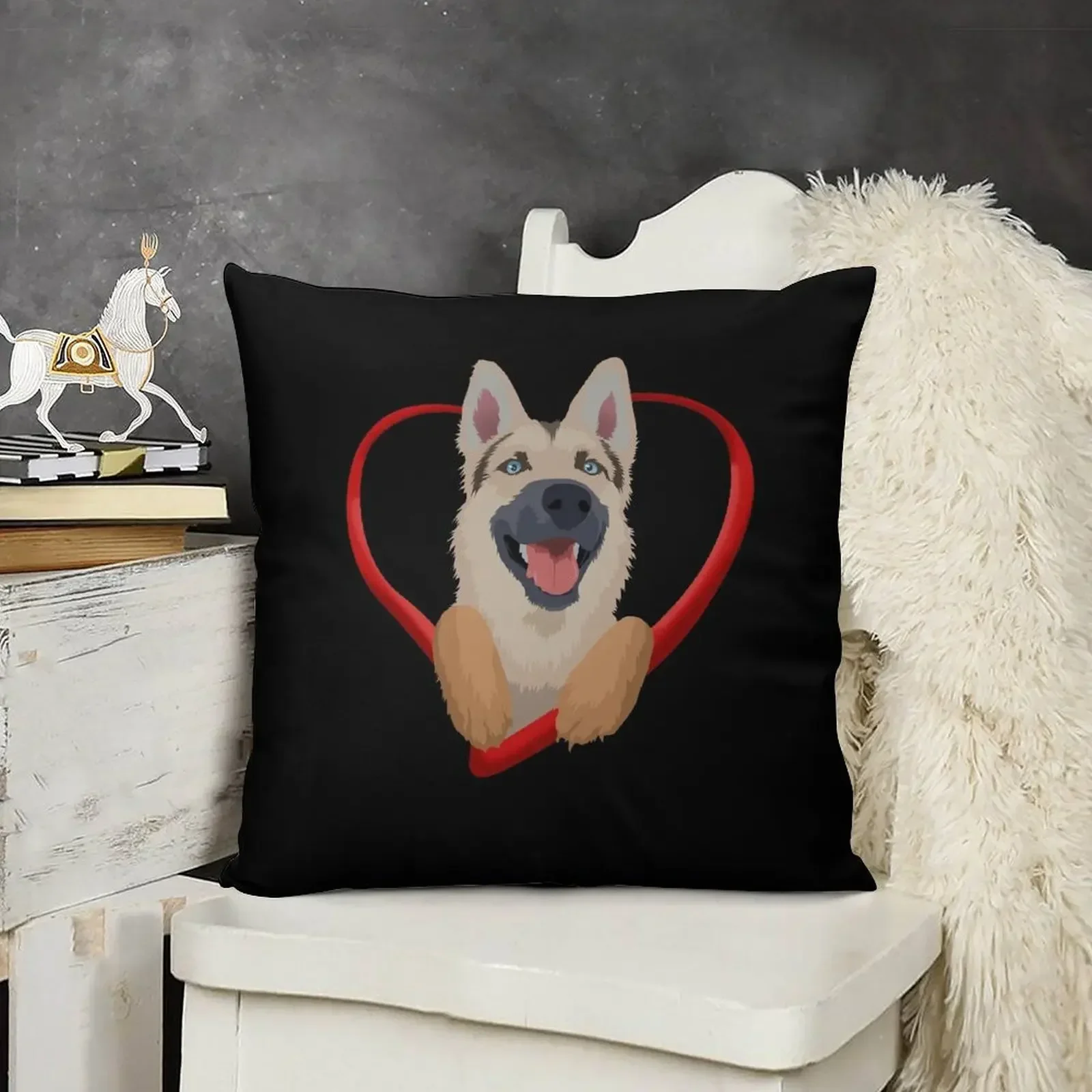 Гербирийская овчарка сибирский хаски немецкая наволочка роскошный декоративный