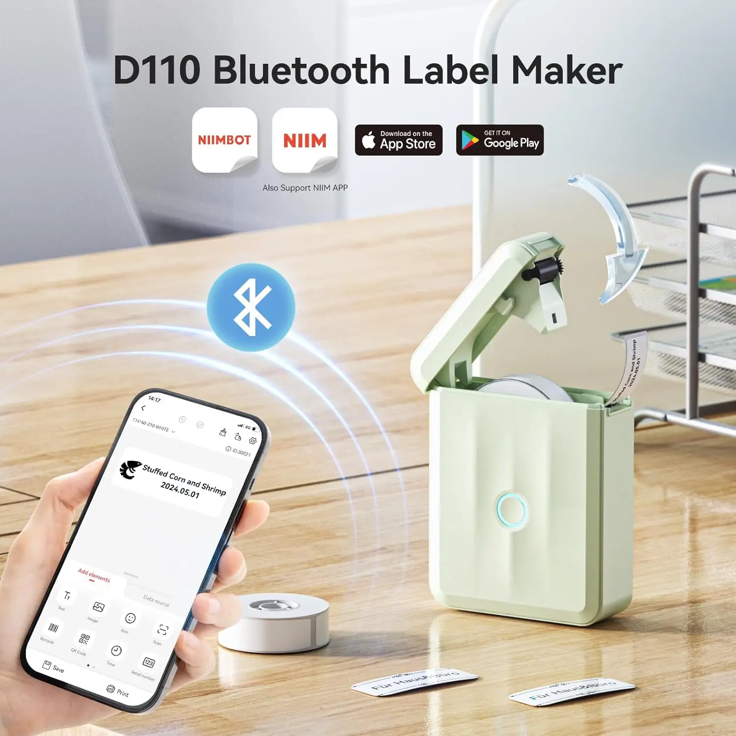 Портативный термопринтер Niimbot New D11 D110