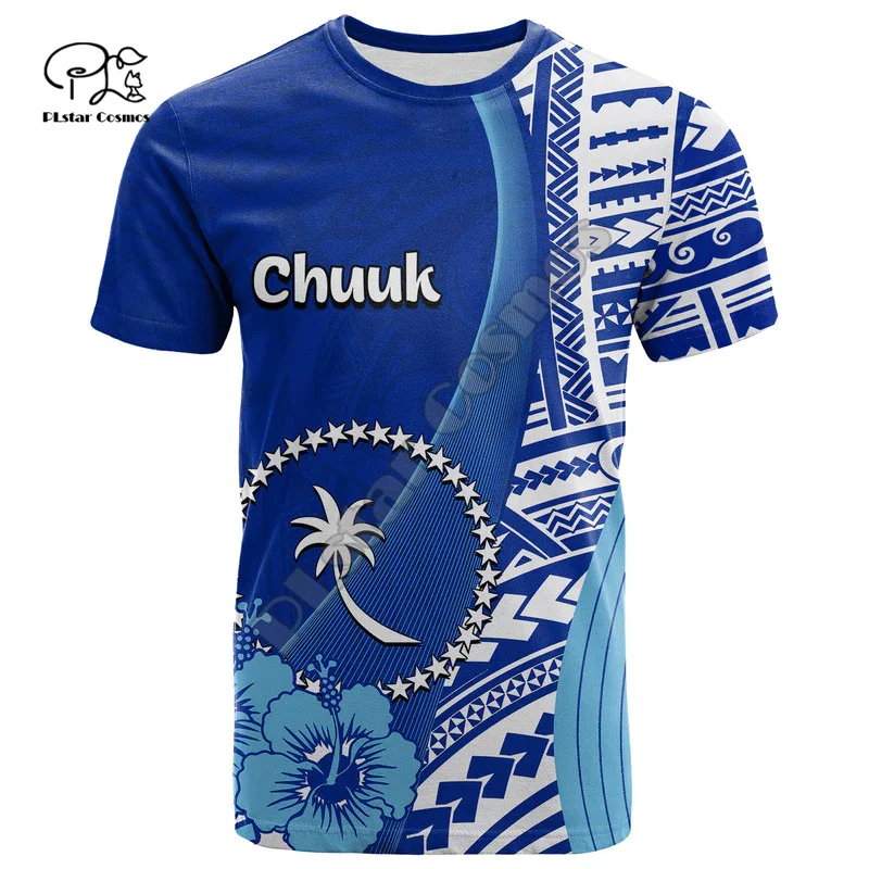 

Polynesian Kosrae Chuuk Samoa Island Flag Tattoo Tribal 3DPrint Unisex Summer Tee Casual Funny Harajuku Short Sleeves T-Shirts 1