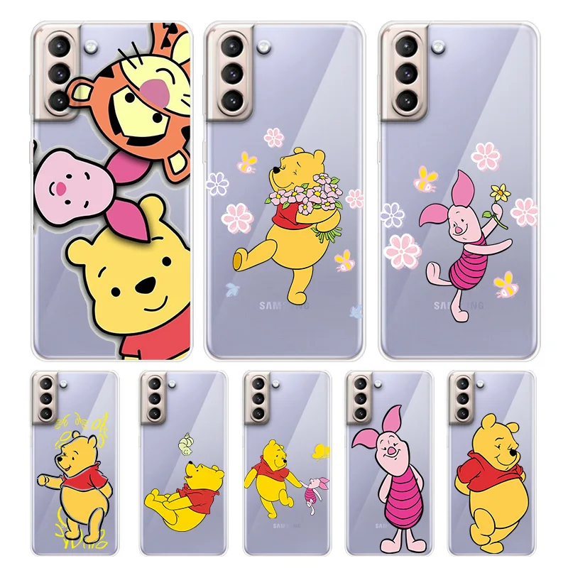 

Disney Edward Pooh For Samsung Galaxy S22 S21 S20 FE Ultra S10e S10 S9 S8 S7 S6 Edge Plus Transparent Phone Case Capa