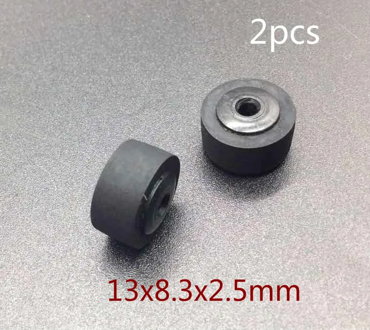 

2pcs 13mmx8.3x2.5 pinch roller for sharp 900 888 wheel belt pulley rubber audio recorder cassette deck tape Stereo player