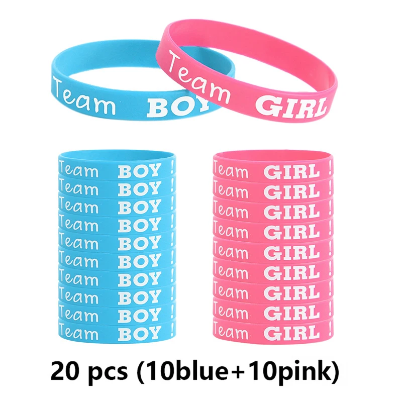 

Силиконовые браслеты Team Boy Team Girl 20 шт. ZQNYCY