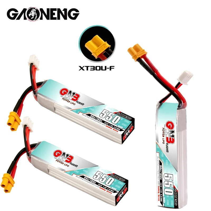 Литий-полимерный аккумулятор GNB HV 2S 7,4 в 550 мАч 90C/180C для TINY8X Blade Inductrix FPV QX2 120S Beta75S BetaFPV Drone XT30U-F 7,4 В