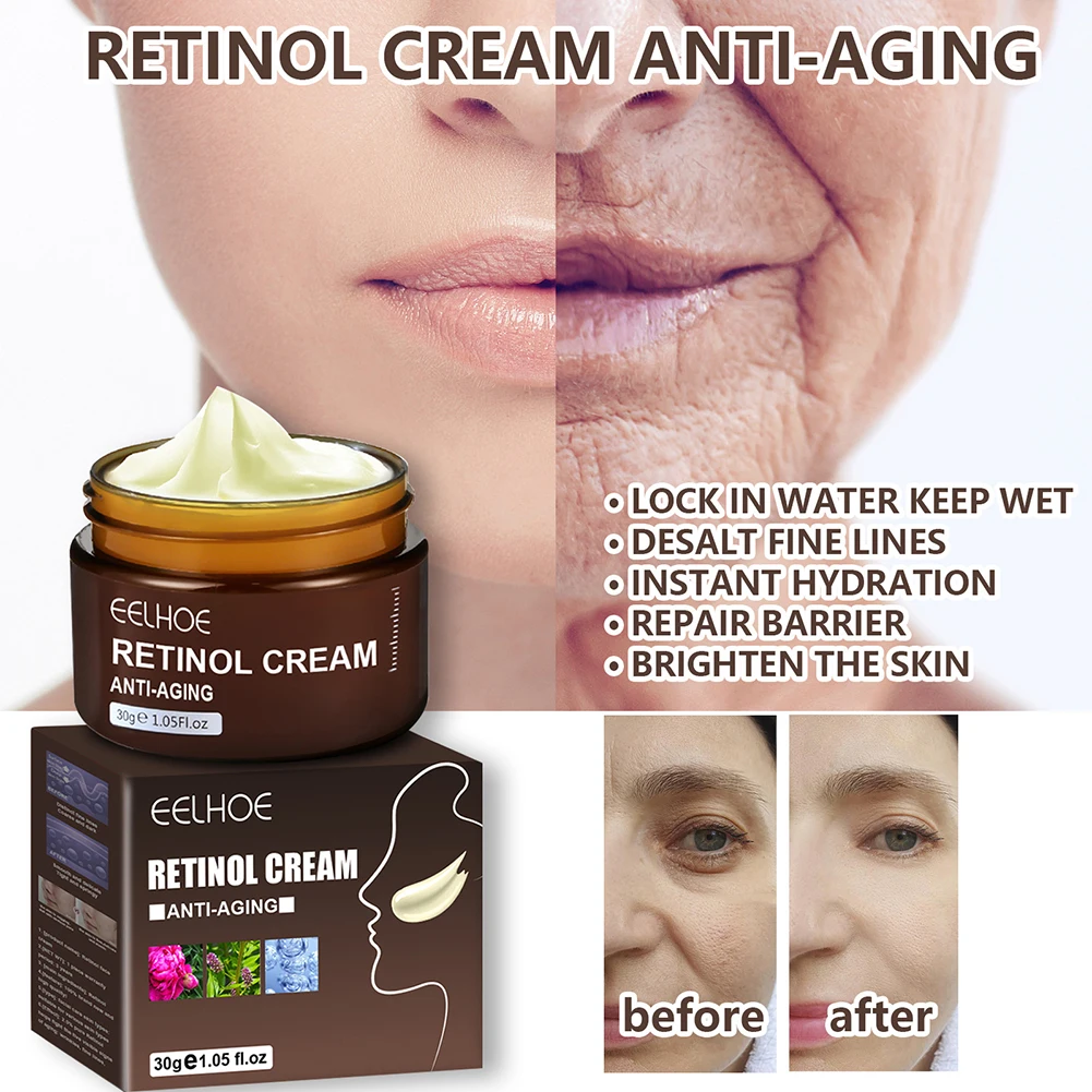 

30g Retinol Face Cream Portable Anti-Aging Face Cream Firming Lifting Fade Wrinkle Face Cream Brightening Beauty Cosmetics