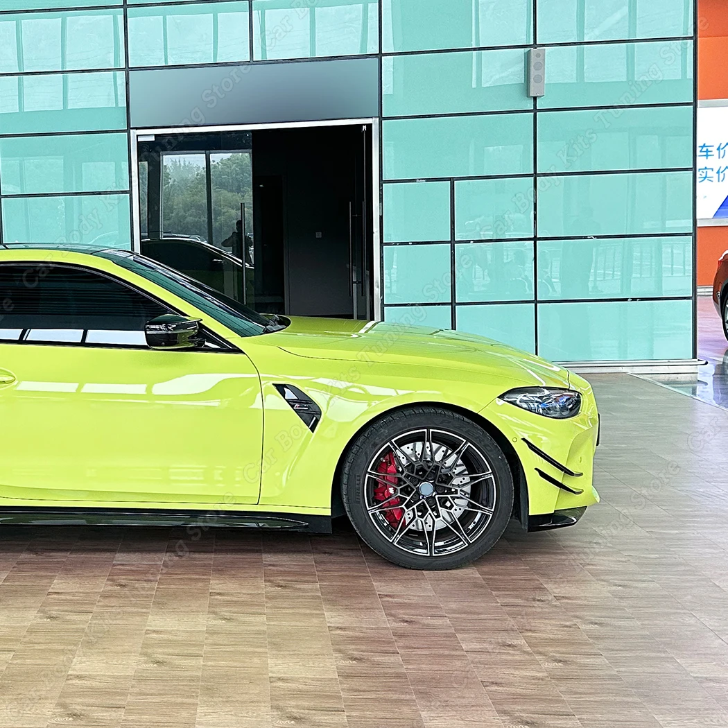 4 шт. карбоновый вид автомобильный передний бампер боковой спойлер сплиттер для