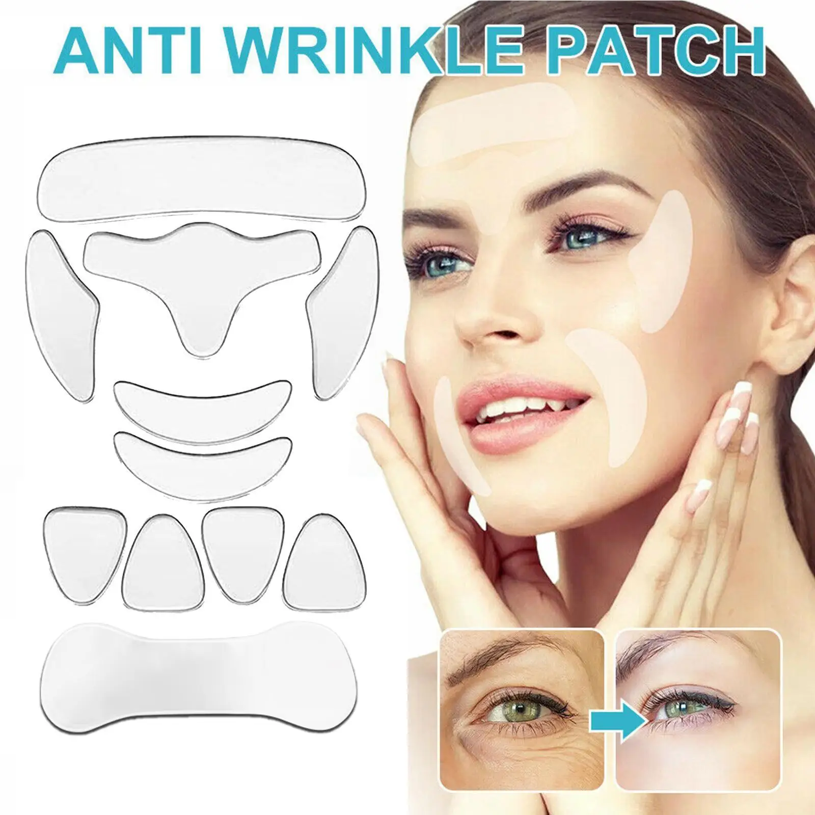 

2/5/11 шт., многоразовые силиконовые наклейки для кожи