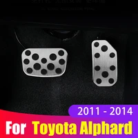 car non drilling accelerator brake pedal cover steel pads interior refit for toyota alphard 2011 2014 2015 2016 2017 2018 2019