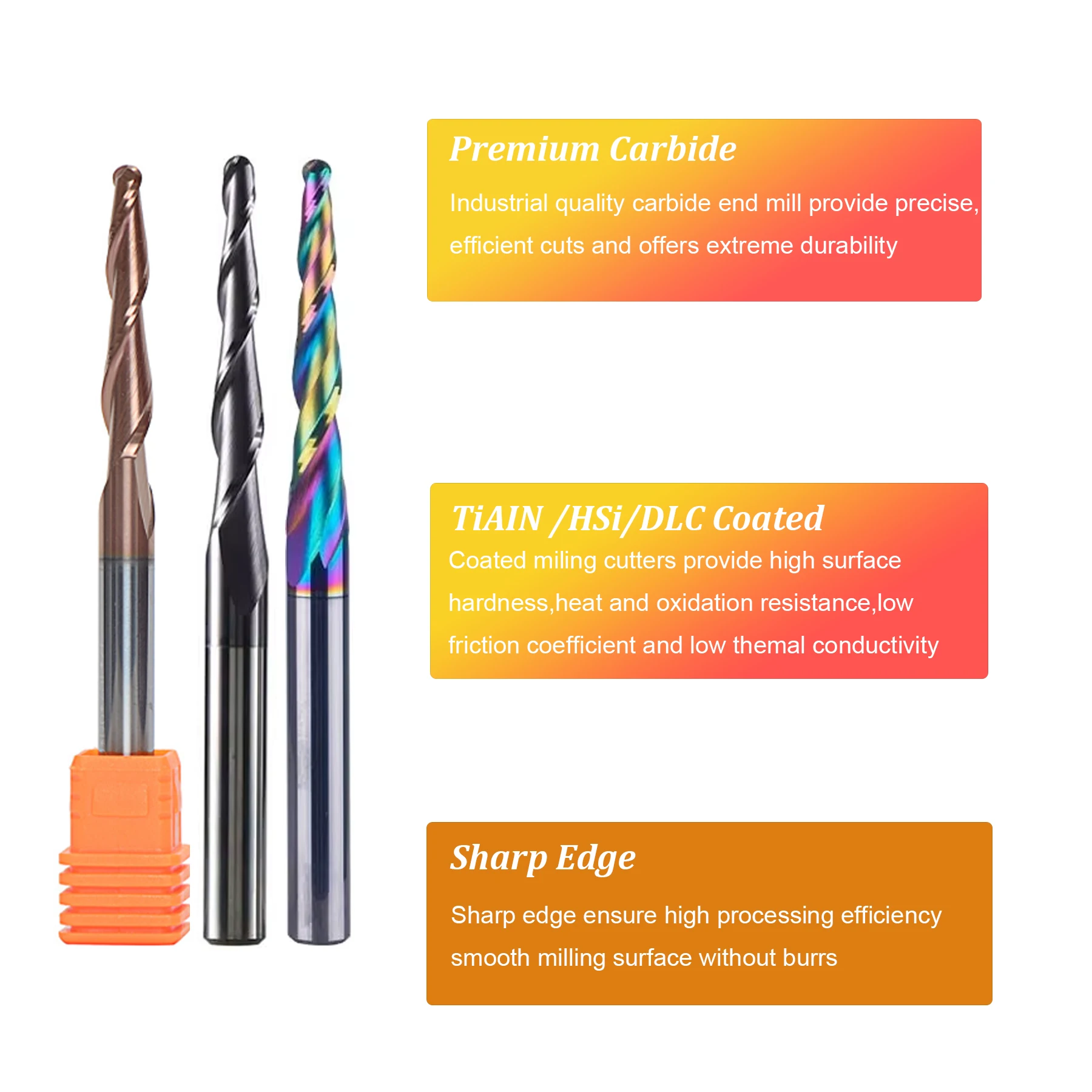 

Dreanique коническая фреза с закругленным концом 3.175 1/8 дюйма SHK R0.25-R1