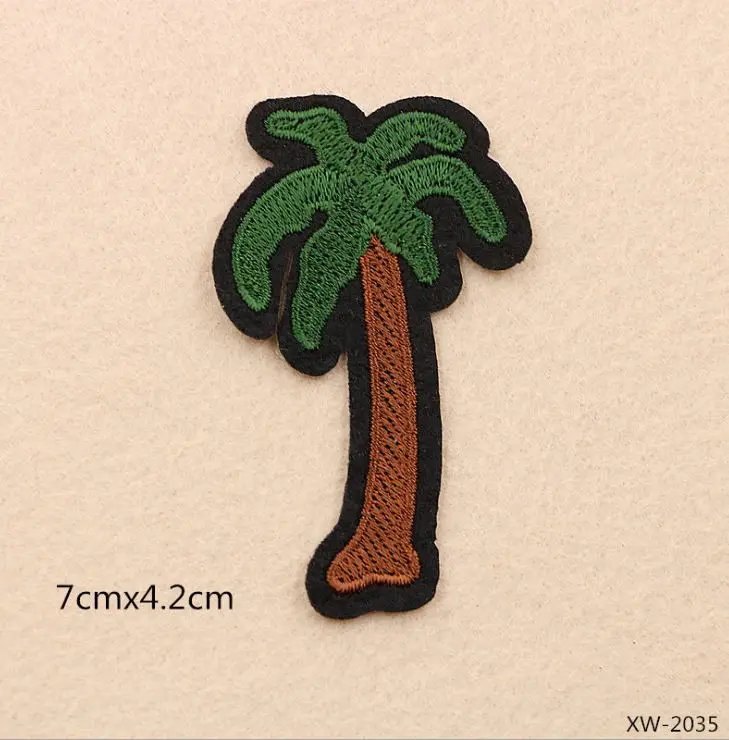 Новое поступление 10 шт. вышитая мультяшная нашивка с изображением деревьев и