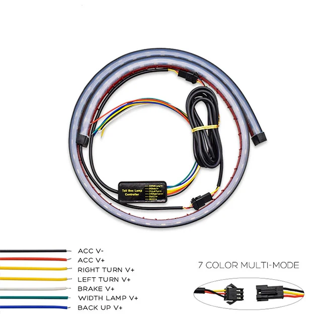 

100 см Светодиодная лента для автомобильного тормоза, оформление заднего фонаря, дополнительная остановка, сигнал поворота, автомобильные аксессуары 2023