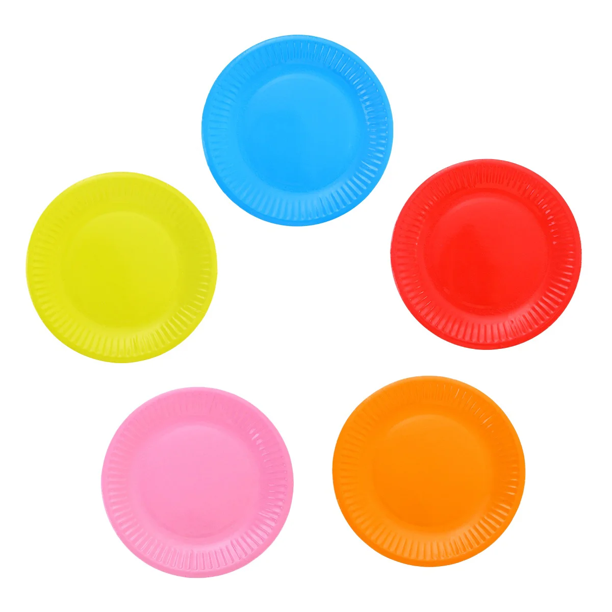 

Plates Paper Party Plate Dish Disposable Round Cake Bulk Birthday Colored Trays Parties Colorful Inch Color Supplies Dinner