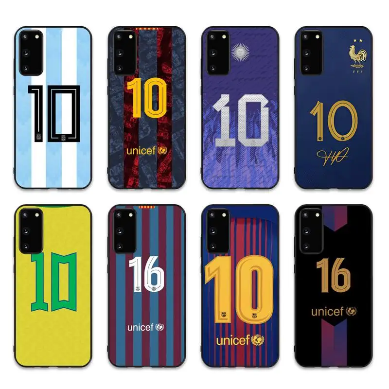 

FootBall Number Phone Case for Samsung S10 21 20 9 8 plus lite S20 UlTRA 7edge