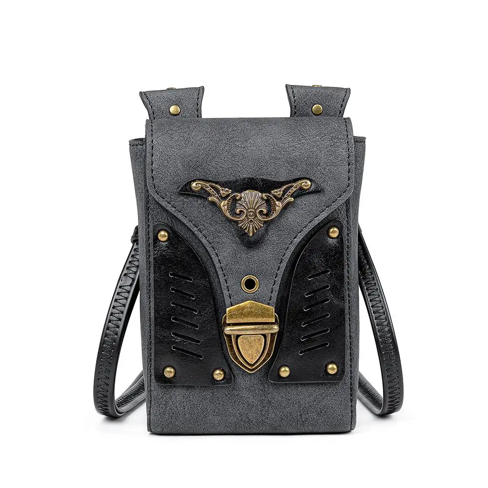 

Female Steam Punk Locomotive Single Shoulder Diagonal Bag Mini Contrast Shoulder Bags Messenger bag wallet card holder Box