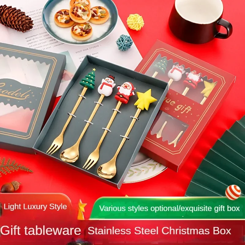 Набор столовых приборов из нержавеющей стали мультяшная фигурка ложка вилка