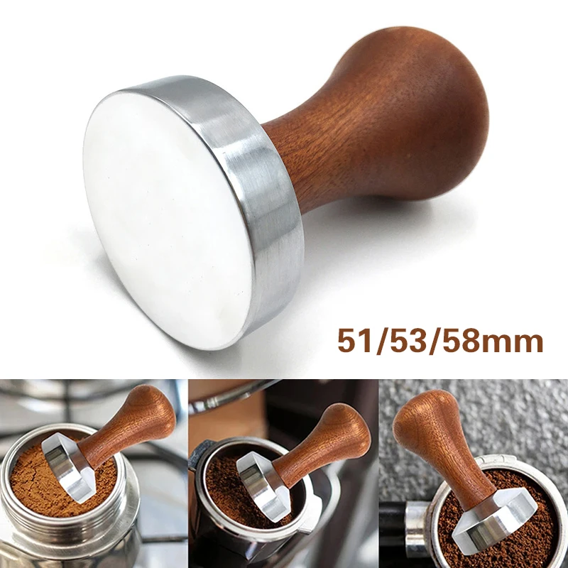 

51 мм/53 мм/58 мм Es press o, алюминиевый дистрибьютор для кофе, инструмент для выравнивания, молоток для прессования зерен с деревянной ручкой, Baristal