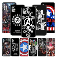 marvel avengers cool logo for samsung galaxy a52s a72 a71 a52 a51 a12 a32 a21s 4g 5g funda soft tpu black phone case capa cover