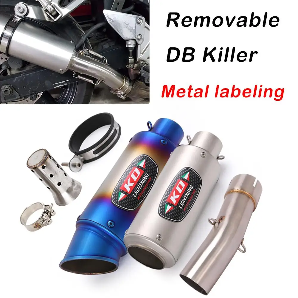 Exhaust Pipe FOR SUZUKI SV650 2003-2015 Motorcycle Escape Muffler Mid Link Pipe Slip On With DB Killer Stainless Steel