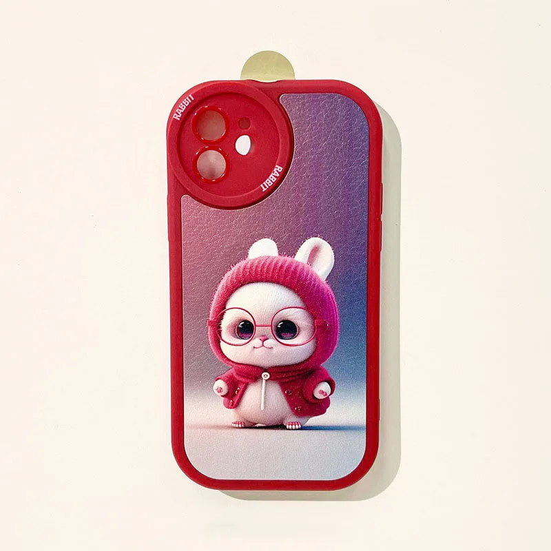 

Cute Cartoon Red Little Red Hat Rabbit Mobile Phone Case for IPhone11 12 13 Pro Max Mini X XS XR 7 8 Plus SE 14 Mini Silicon