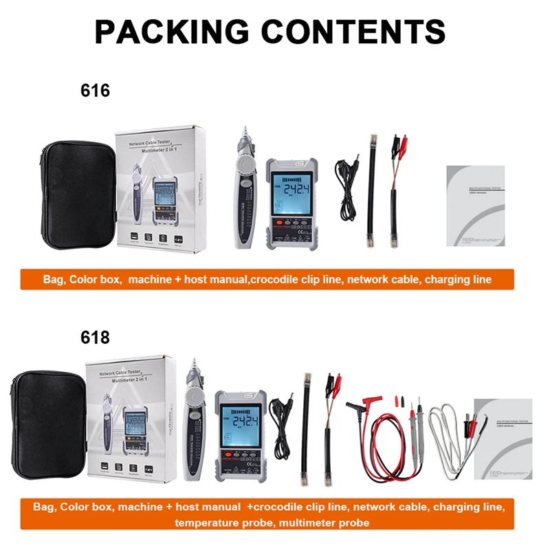 Тестер сетевого кабеля с ЖК-дисплеем Аналоги Цифровой поиск Тестовый кабель POE