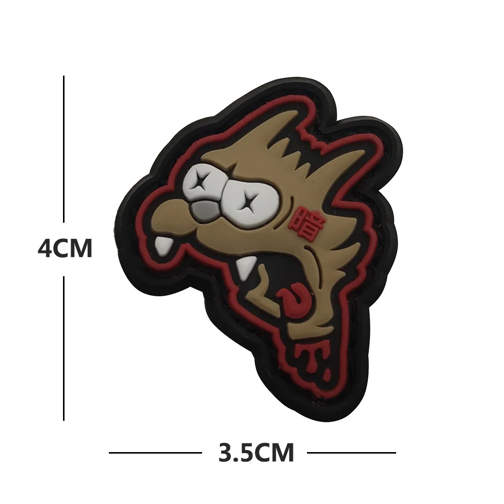 3D нашивки на крючок и петли Мультяшные животные значок рюкзаке маленькая