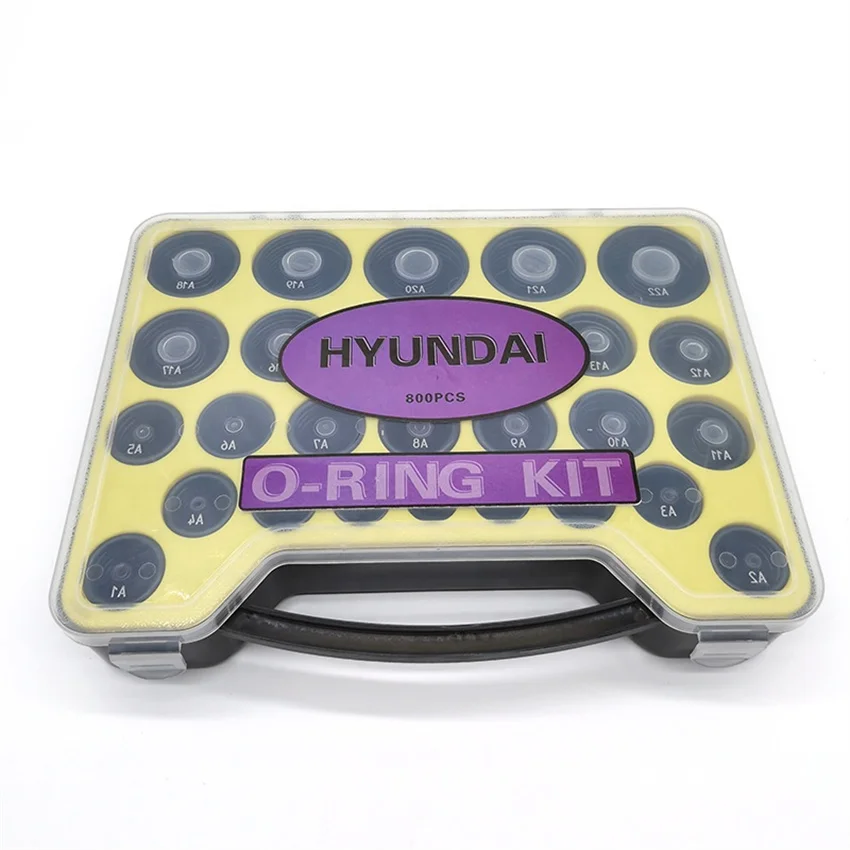 

800PCS repair oil seal rubber o-ring kit box for Hyundai Excavator