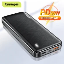 Essager PD – Batterie Externe pour Chargeur, Accessoire de Charge 20 W, 1000 mAh, pour Téléphone Portable IPhone, Xiaomi mi