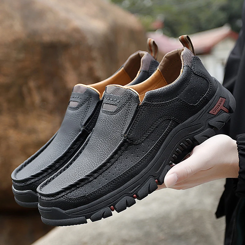 

Men Leather Casual Shoes High Quality Loafers Man Sneakers 2022 Fashion Male Leather Walking Footwear Casual Sneakers Men Shoes