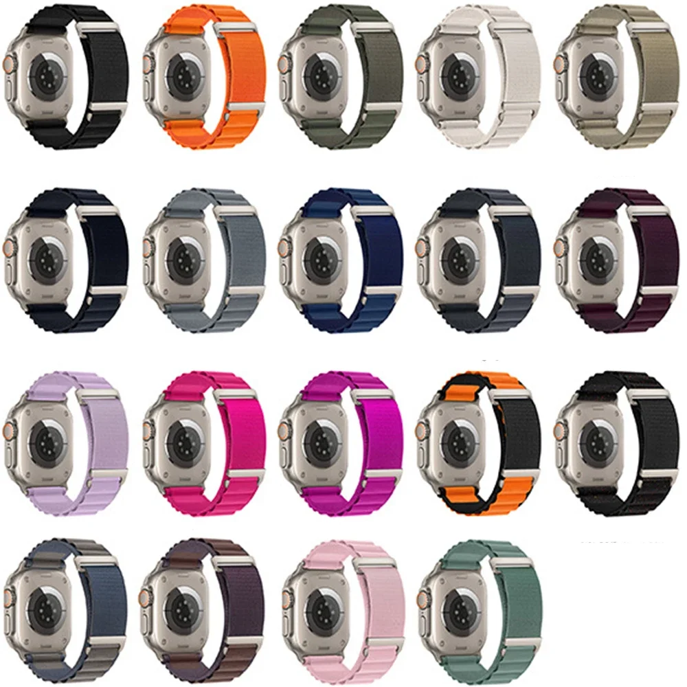 Ремешок Alpine Loop для Apple Watch Ultra 2 49 мм 45 44 42 41 38 40 Нейлоновый браслет Iwatch Series 8 9 7 3 SE 6 5 Band