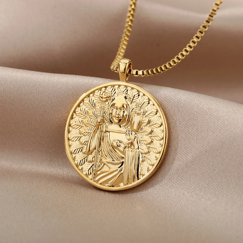 Ожерелье богини из нержавеющей стали с изображением греческой мифологии |