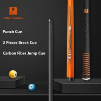 newest little monster 2 pieces punch cue carbon technology shaft carbon fiber jump cue break cue professional billiards stick