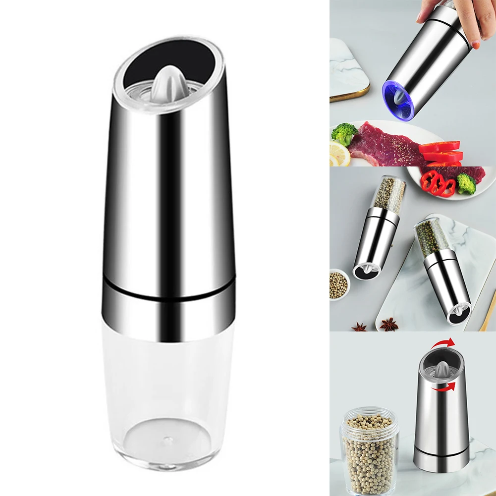 

Brand New Pepper Grinder Gravity Induction Bottle Body Ceramic Grinding Core Comfortable Feel Easy Cleaning Electric