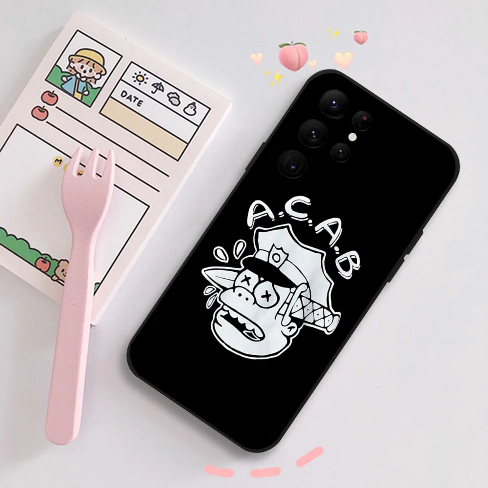 Чехол для телефона All Cops Are Bastards Acab Samsung S series s20 s21 s22 s23 s24 FE Plus Ultra TPU мягкий приятный