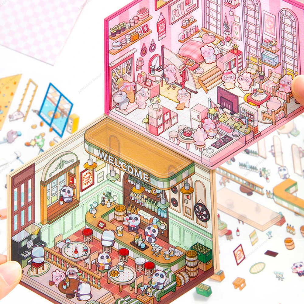 Миниатюрные 3D наклейки для ландшафтного дизайна