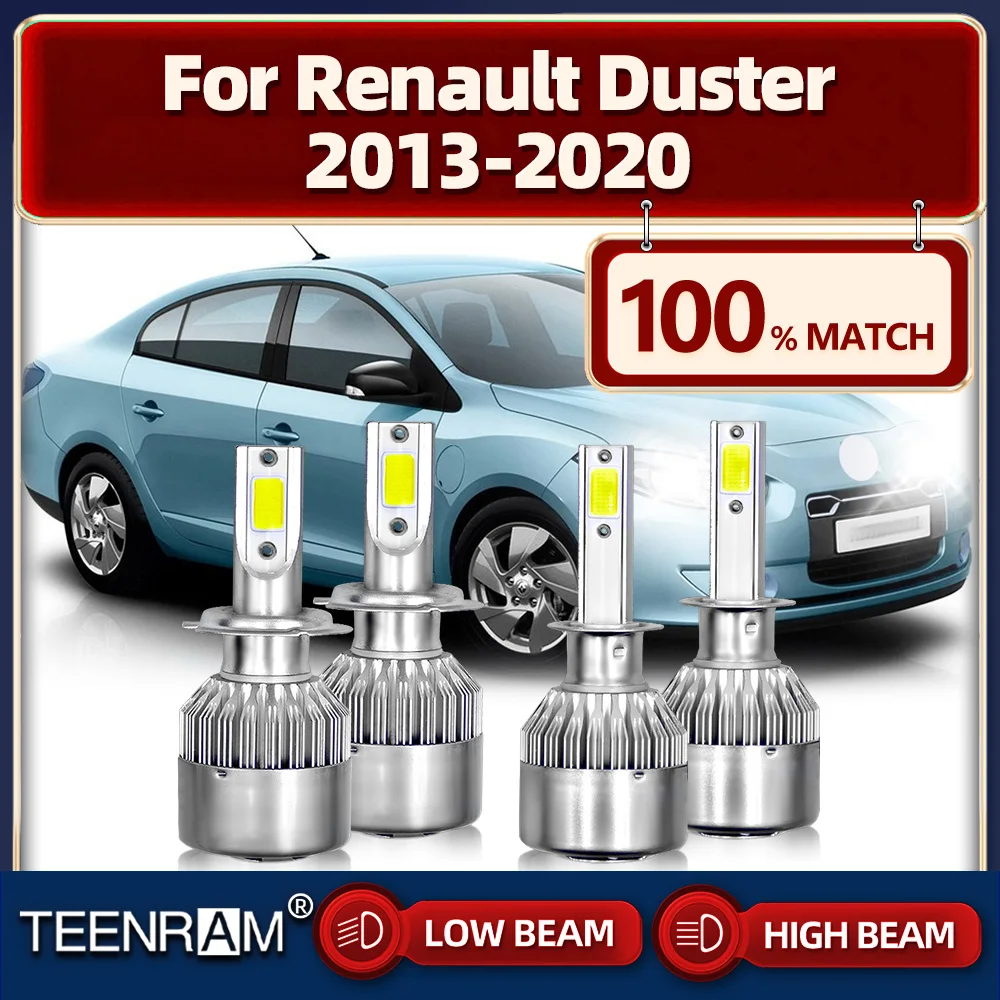 Светодиодная лампа для фар 40000LM Автомобильная фара 6000K Белая авто 12 В Renault Duster 2013
