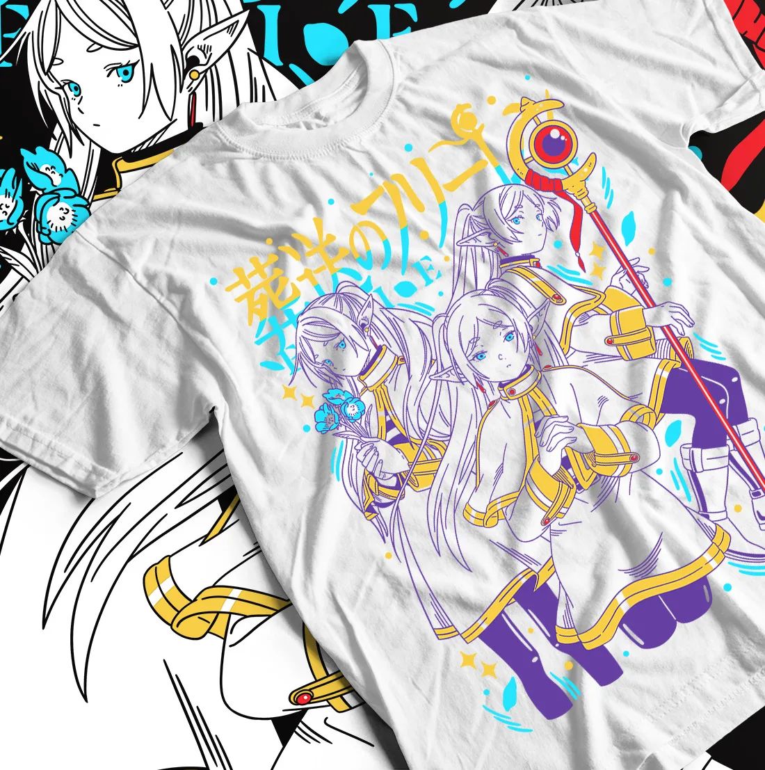 Футболка Frieren Beyond Journey's End папоротник Старк Девочка Аниме подарки рубашка все