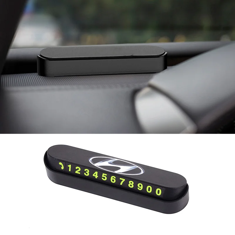 

Car Temporary Parking Card Phone Number Card for Hyundai IX35 IX45 Sonata Verna Solaris Elantra Tucson Mistra IX25 I30 Car Goods