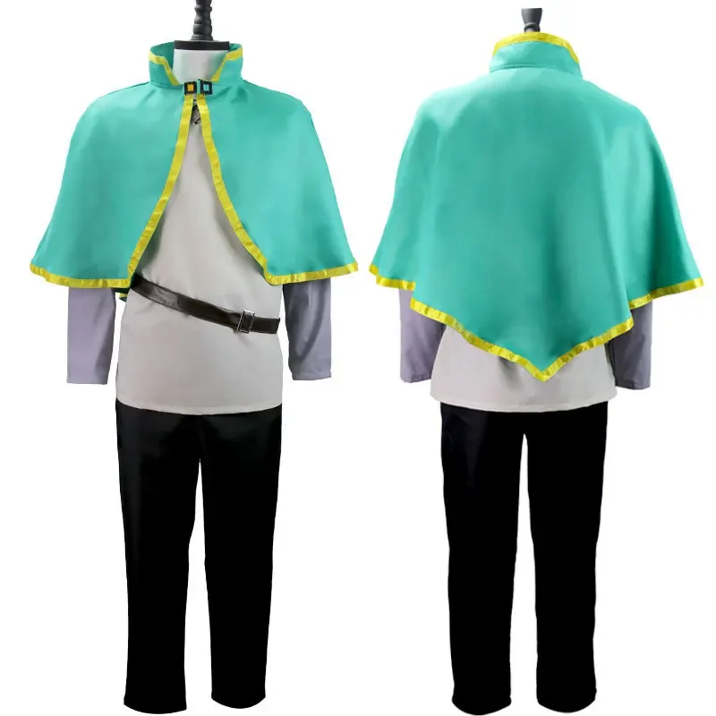 Аниме KonoSuba Косплей Сато Казума Костюм Парик Плащ Топ Брюки Kono Subaru Sekai Ni Божье