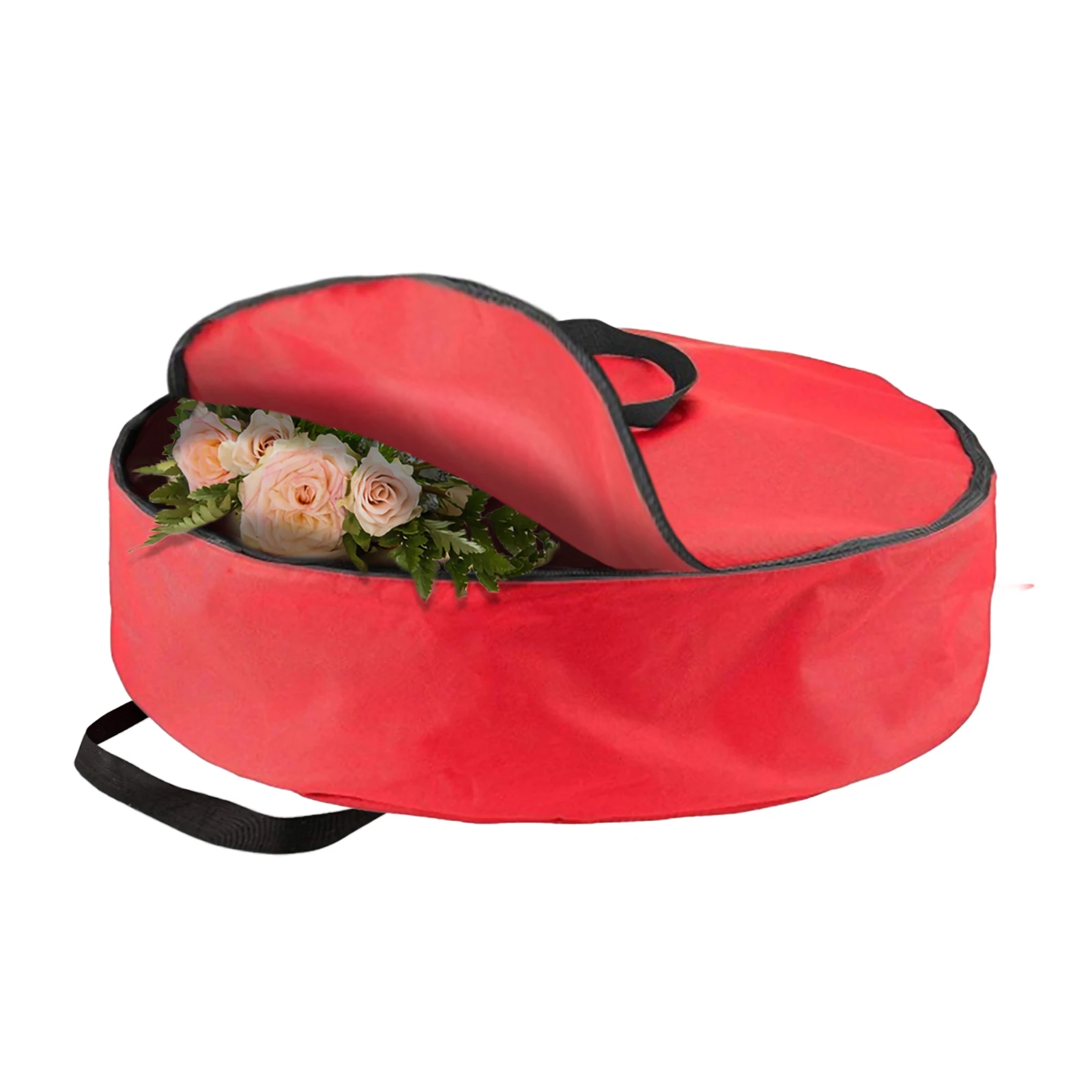 

Christmas Wreath Storage Bag Waterproof Holiday Xmas Wreath Container with Handles Dual Zipper