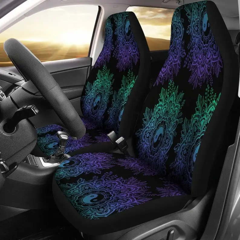 

Yin Yang Car Seat Covers | Set of 2 | Universal Fit Seat Protectors For SUV and Car Bucket Seats