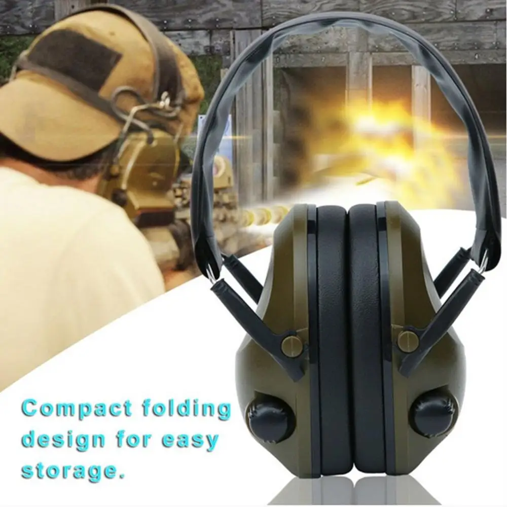 

New Electronic Shooting Earmuff Outdoor Sports Anti-noise Sound Amplification Tactical Hearing Protective Headset Foldable