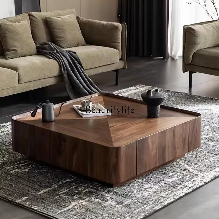 Скандинавский журнальный столик из цельного дерева для гостиной бытовой