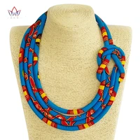 necklace for women 2022 jewellery african fabric batik necklace print fabric knot necklace ankara tribal necklace female wyb174