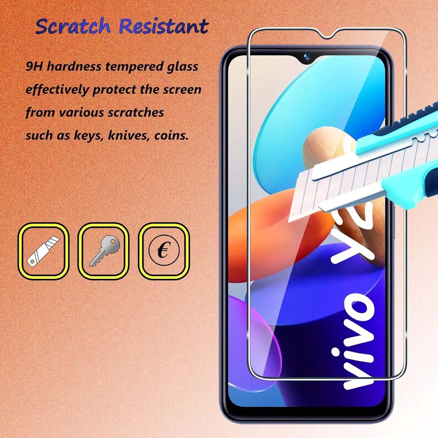 Для VIVO Y22s закаленное стекло