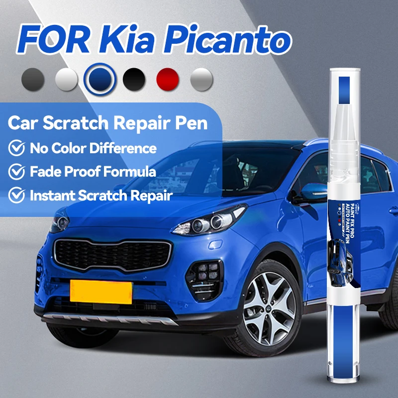Фото Специализированные автомобильные аксессуары для Kia Picanto: карандаш для ремонта краски, средство для удаления царапин, DIY-набор для авто, цвета: черный, белый, серебристый, красный. №1
