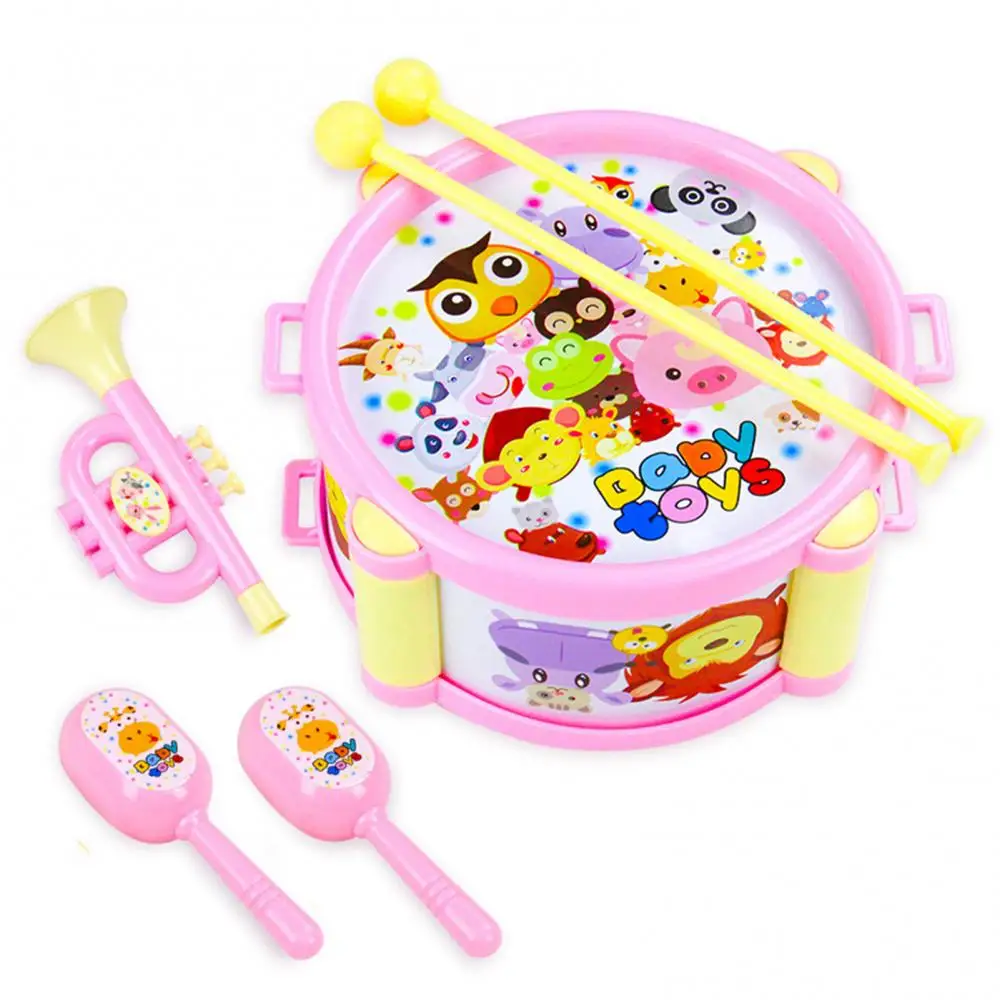 

Барабанная интерактивная игрушка, Обучающие игрушки, 6 шт., Детские барабаны для помещений и улицы, игры, перкуссия