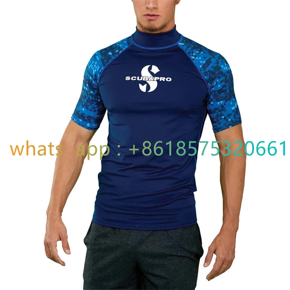 

Surf Man Rash Guard Short Sleeve Floatsuit Split Beach Swimming T Shirts Uv Protection Rash Guard Tight Water Sports Beach Swim