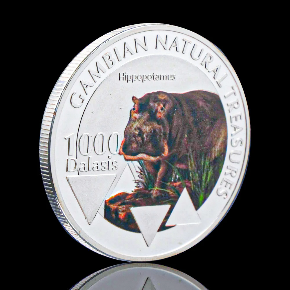 

Посеребренные драгоценные камни, природные драгоценности, Африканский хиппот, хиппи, драгоценные монеты, коллекционные монеты с животными, копия подарка