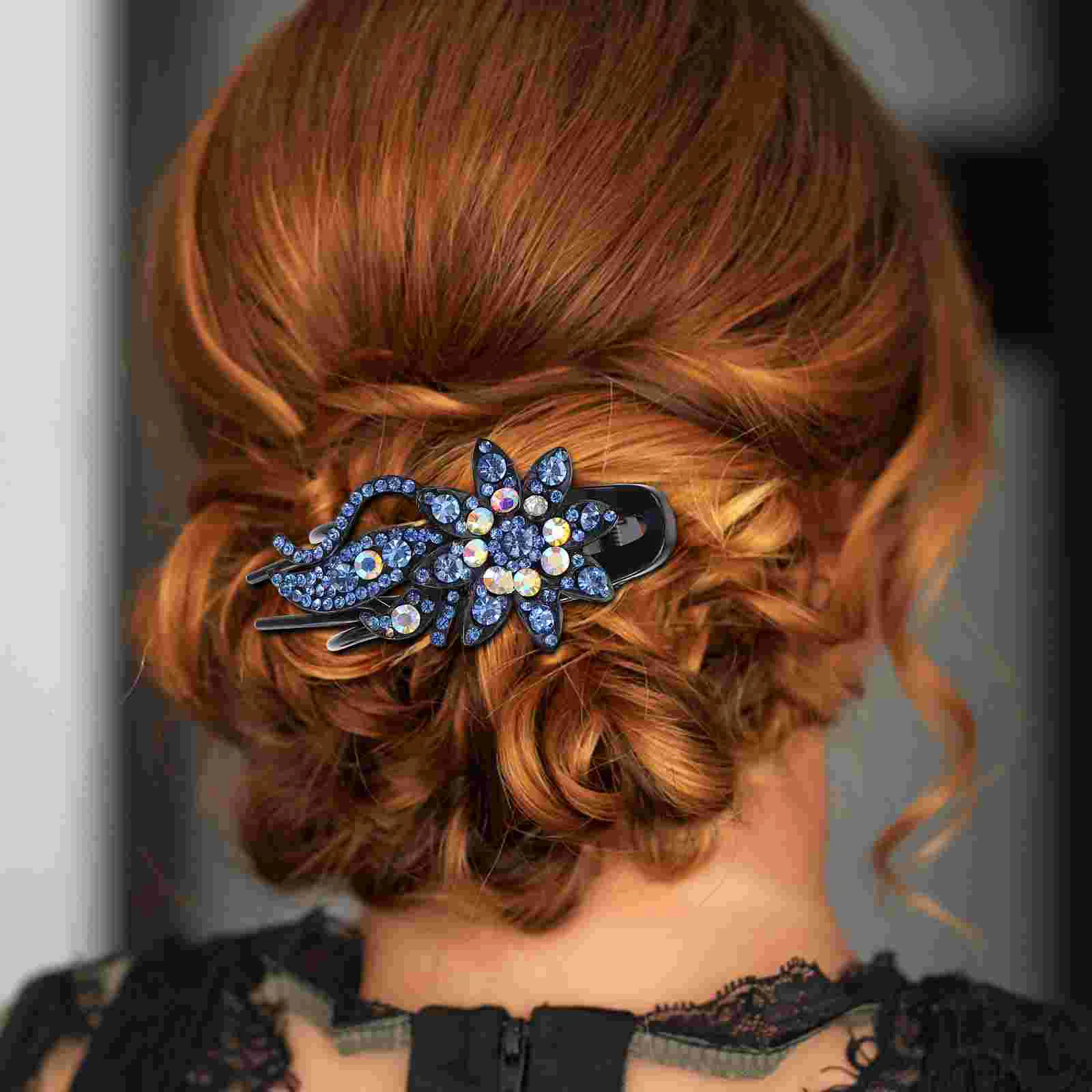 

4pcs Hair Clip Duckbill Claw Clip Rhinestones Hair Jaw Clip Hair Accessory