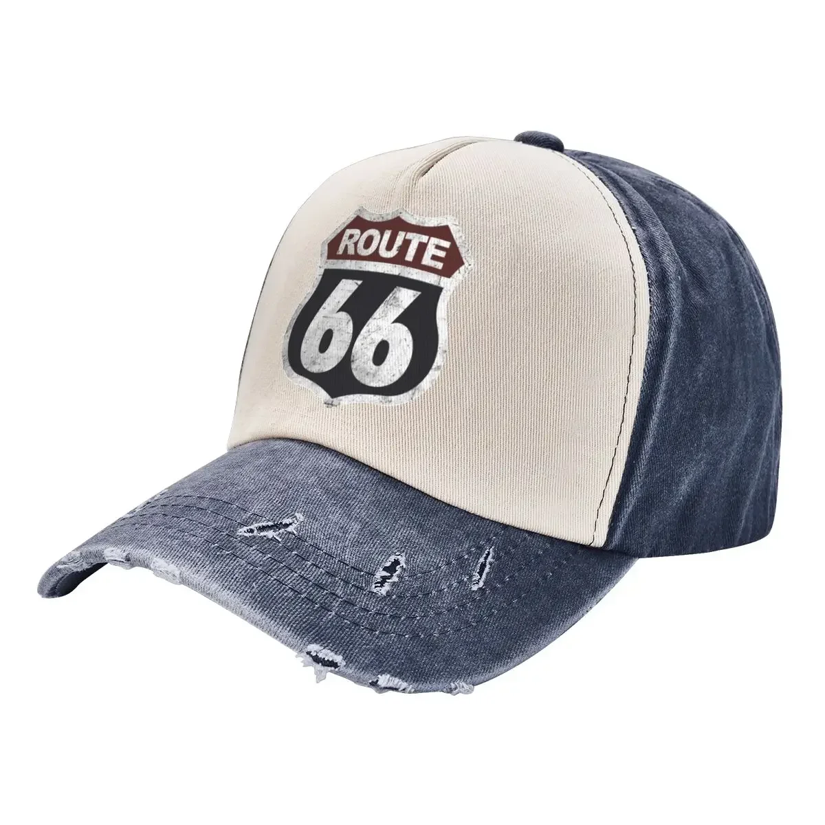 

Historic Route 66 Mother Road Vintage Men Women Baseball Cap Distressed Denim Caps Hat Vintage Outdoor Workouts Snapback Cap